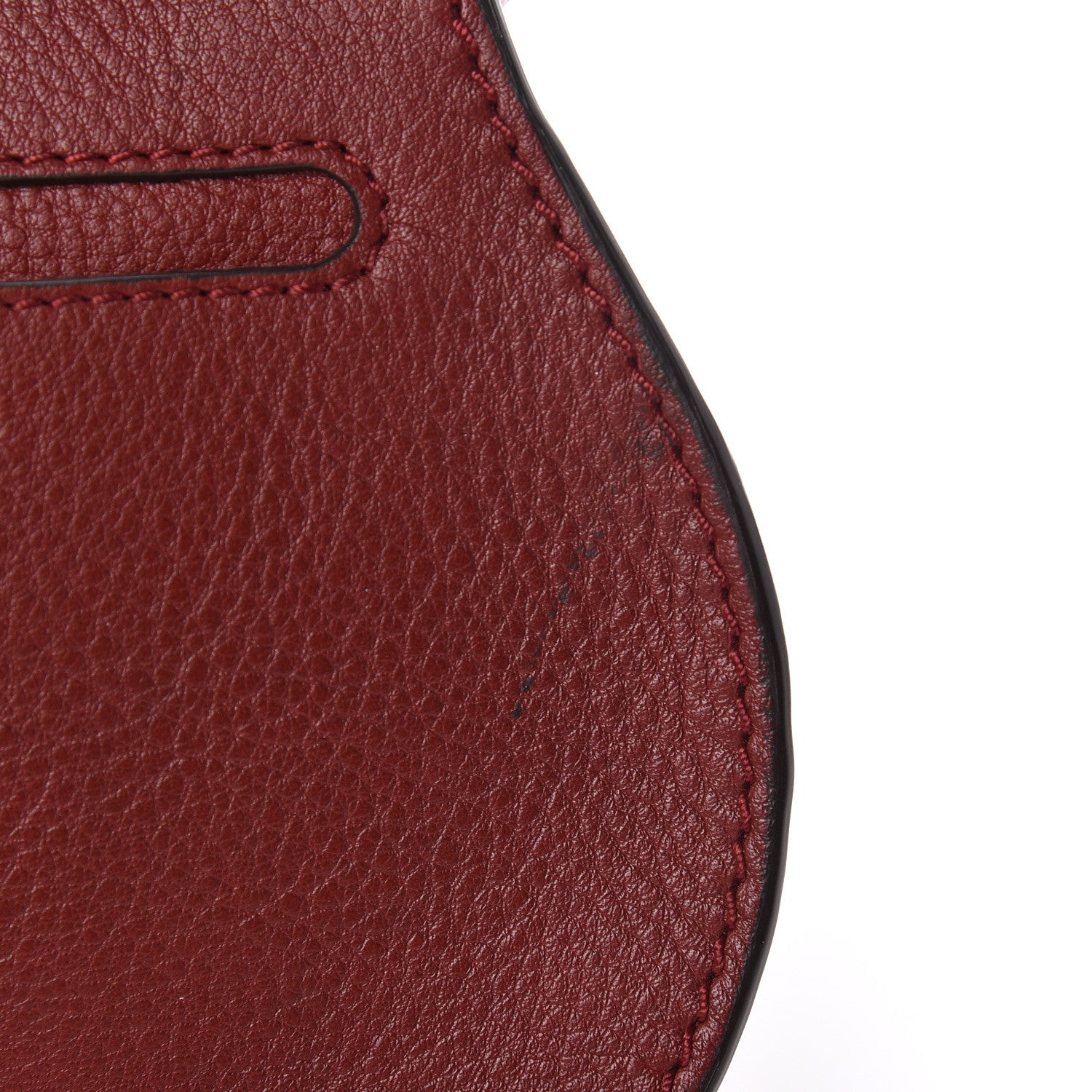 Chloe Suede Calfskin Braided Mini Marcie Round Crossbody Bag Red 9 of 11