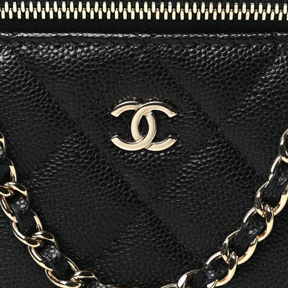 Chanel Caviar Quilted Small Vanity Case With Chain Black 8 of 11