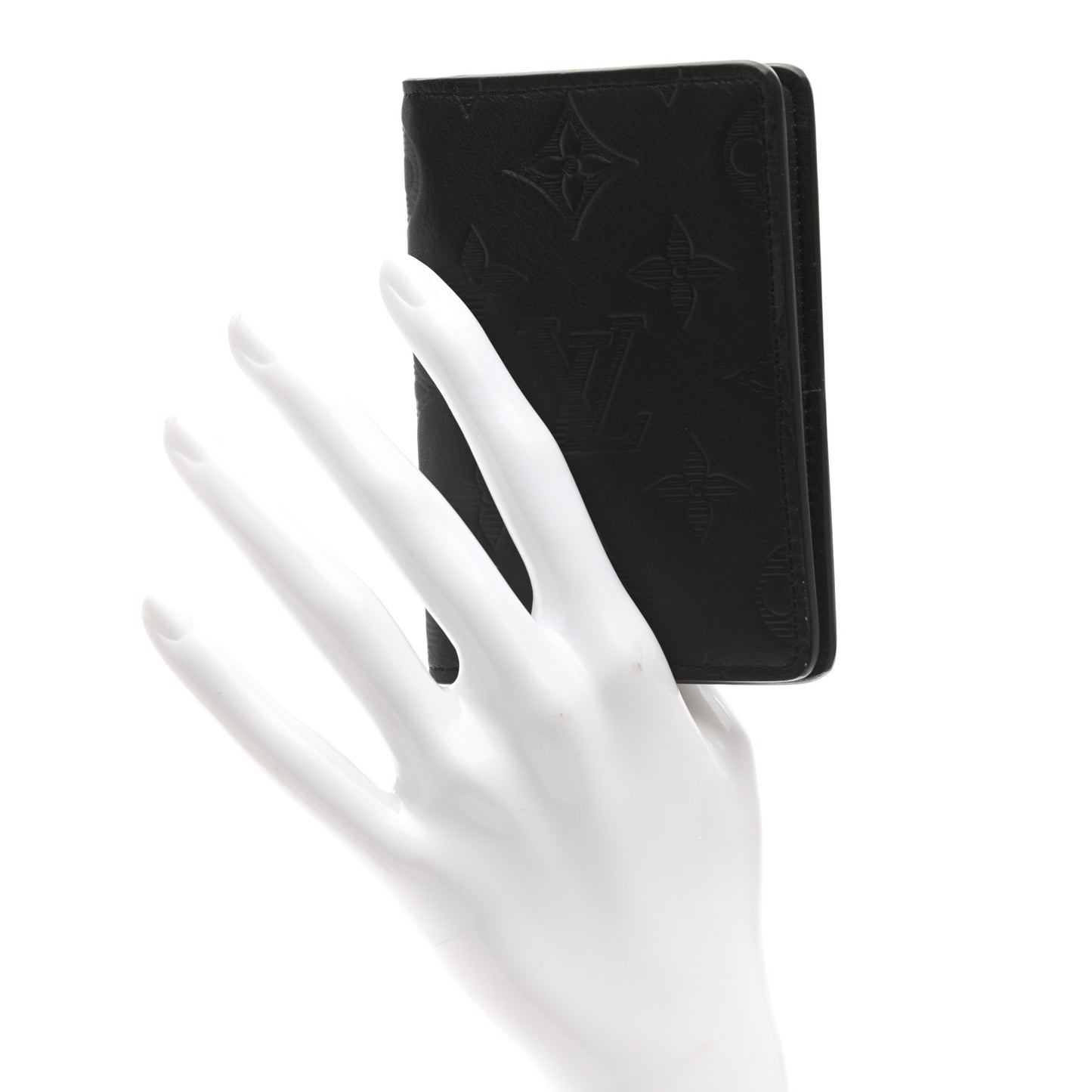 Calfskin Monogram Shadow Pocket Organizer Black