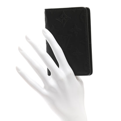 Louis Vuitton Calfskin Monogram Shadow Pocket Organizer Black 2 of 6