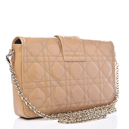 Christian Dior Patent Cannage New Lock Pouch Beige 3 of 11