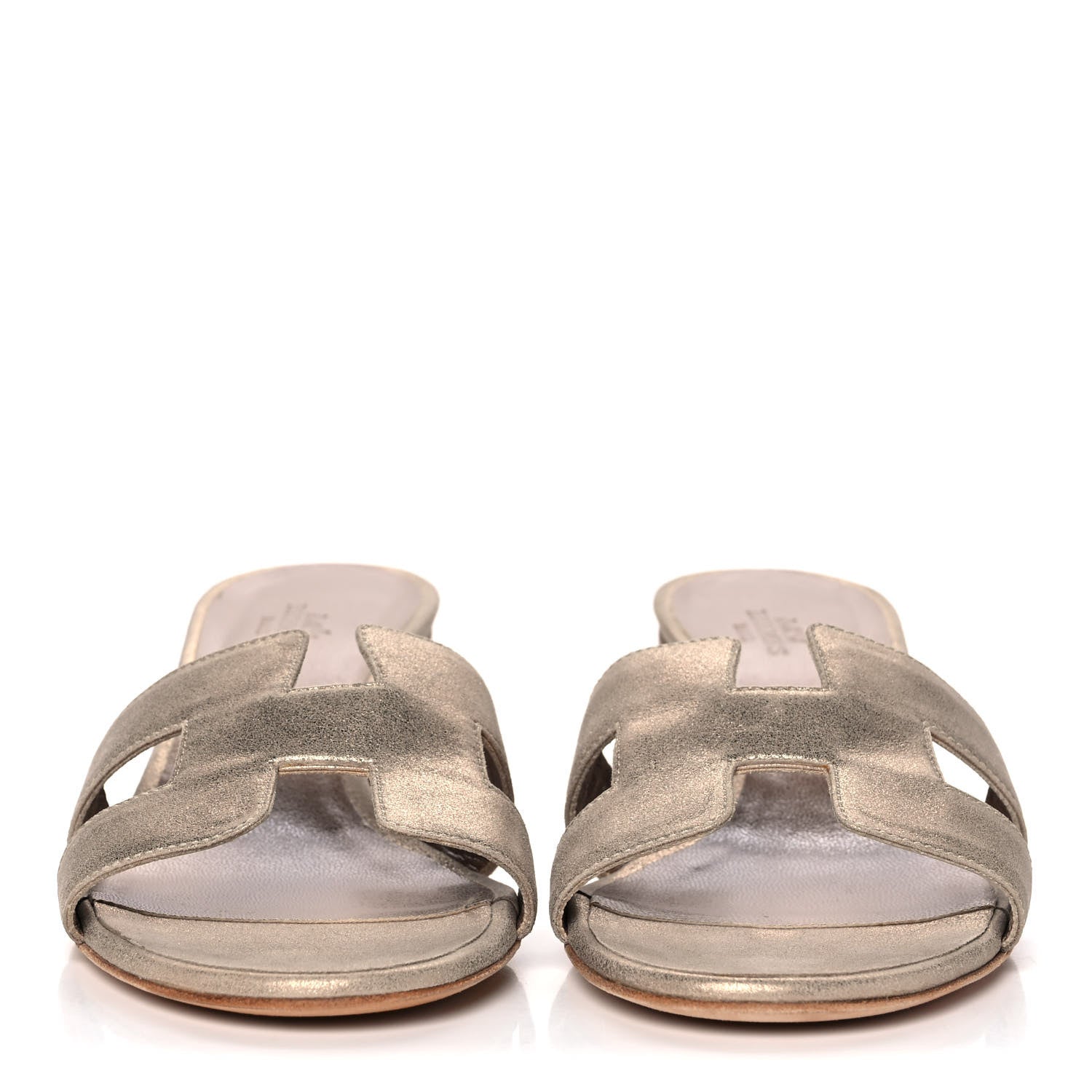 Hermes Metallic Nappa Oasis Sandals 39 Gold 2 of 10