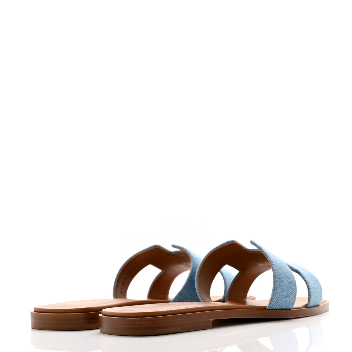Denim Canvas Oran Sandals 37 Bleu Clair
