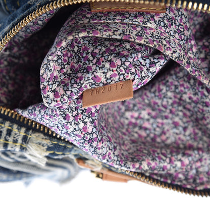 Louis Vuitton Denim Patchwork Speedy 30 Blue 7 of 7