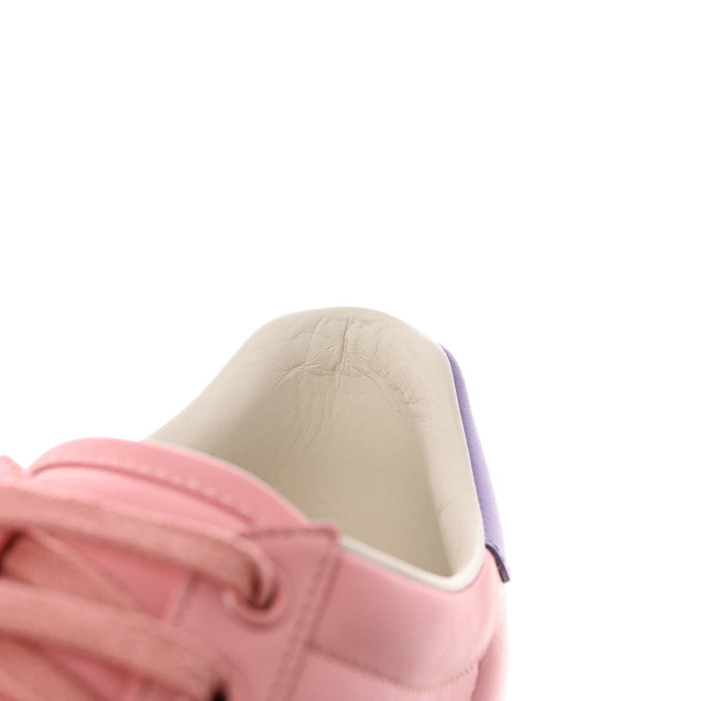 Calfskin Interlocking G Perforated Womens Ace Sneakers 37 Wild Rose Lapis