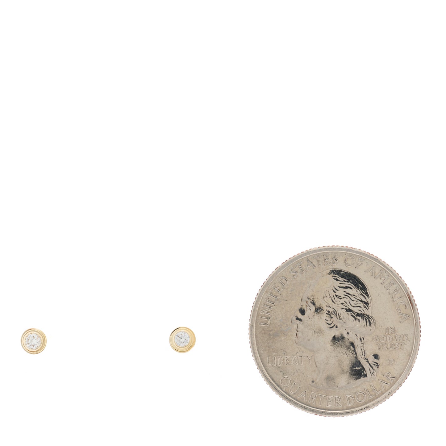 18K Yellow Gold Diamond XS D'Amour Earrings