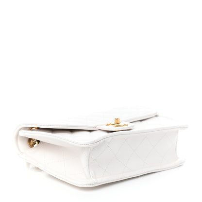 Chanel Caviar Quilted Medium Sweet Classic Flap White 4 of 10