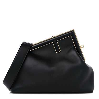 Fendi Shiny Nappa Medium Fendi First Black 1 of 10