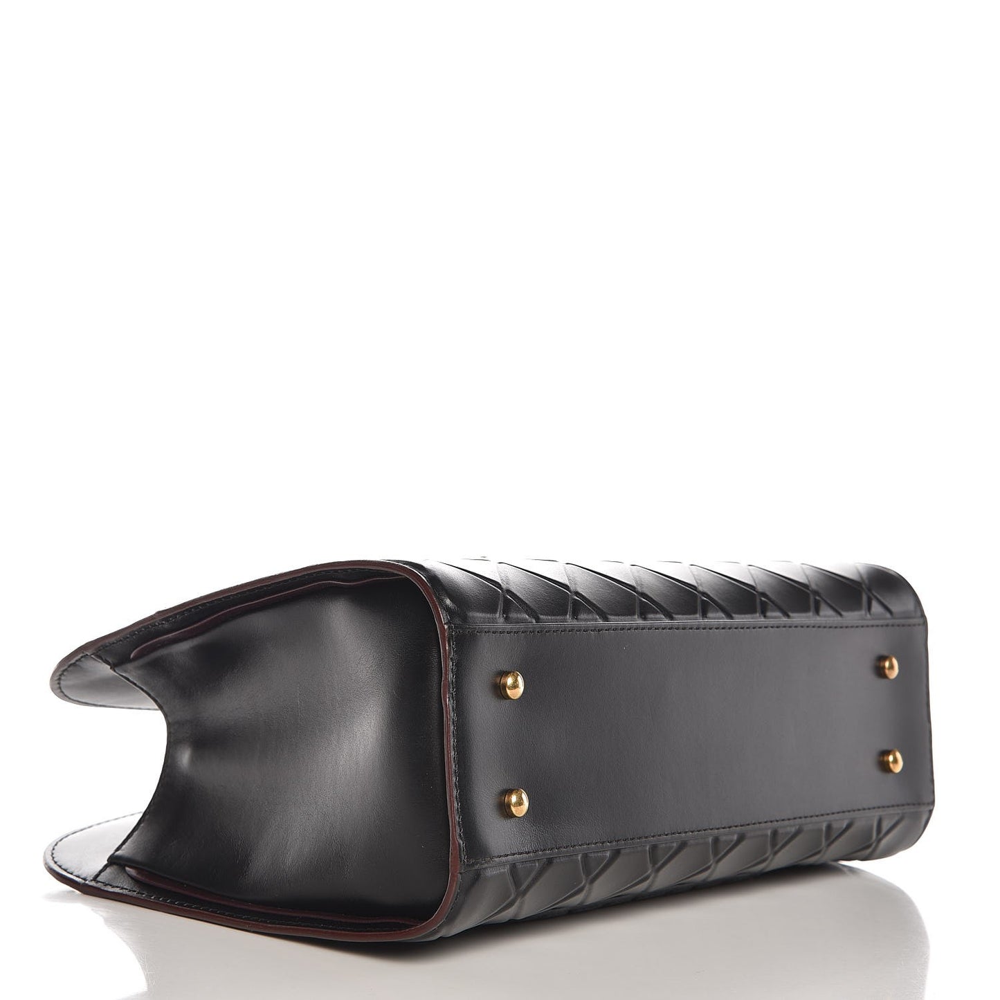Calfskin Embossed Shopping Tote Black