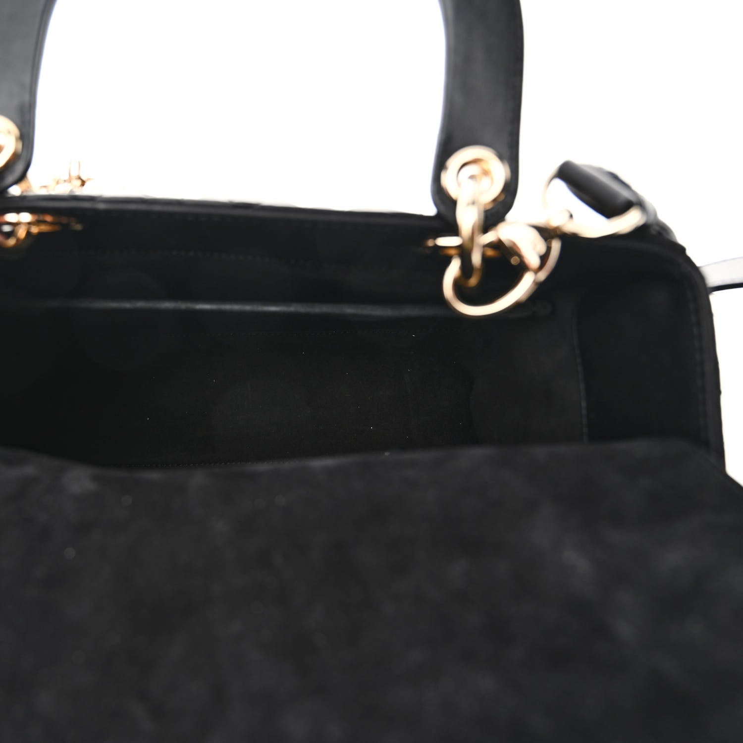 Christian Dior Lambskin Cannage Medium Lady Dior Black 5 of 9