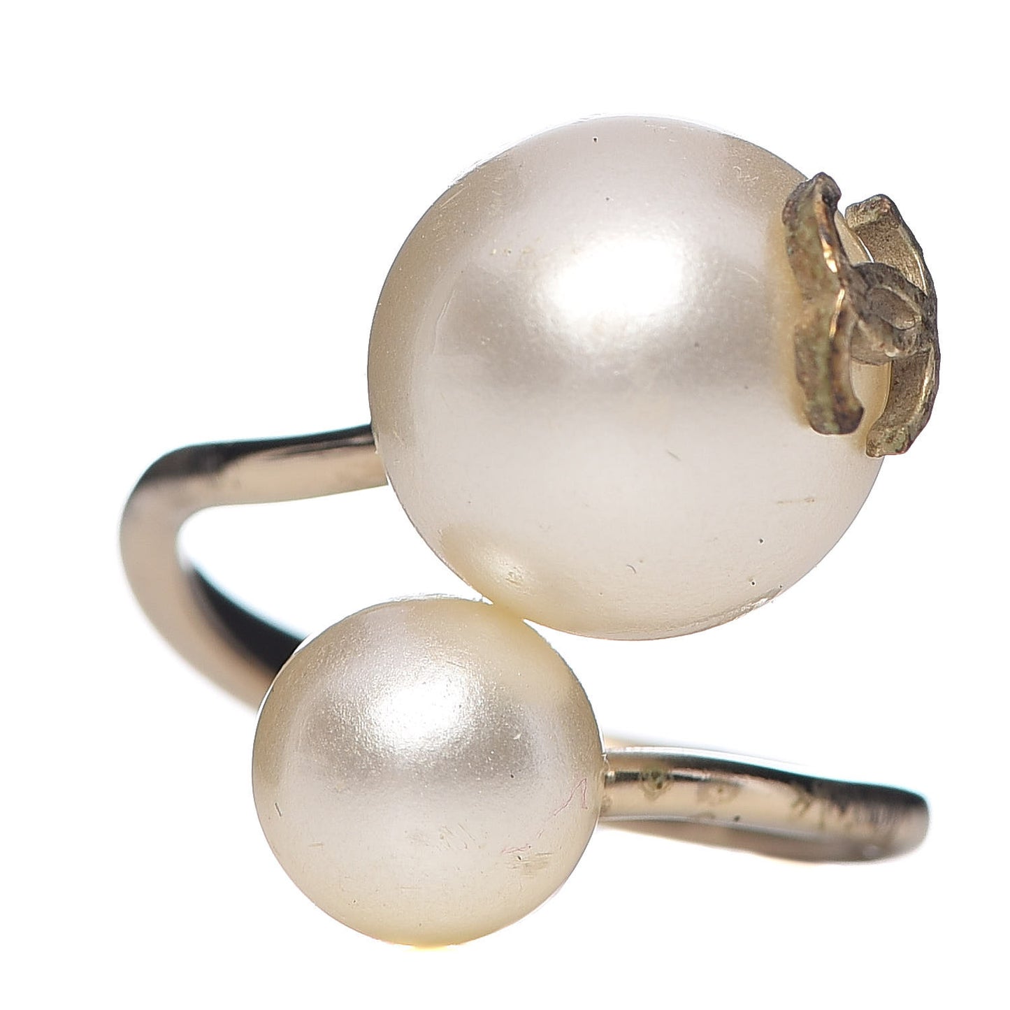 Pearl CC Ring 6 Gold Pearly White