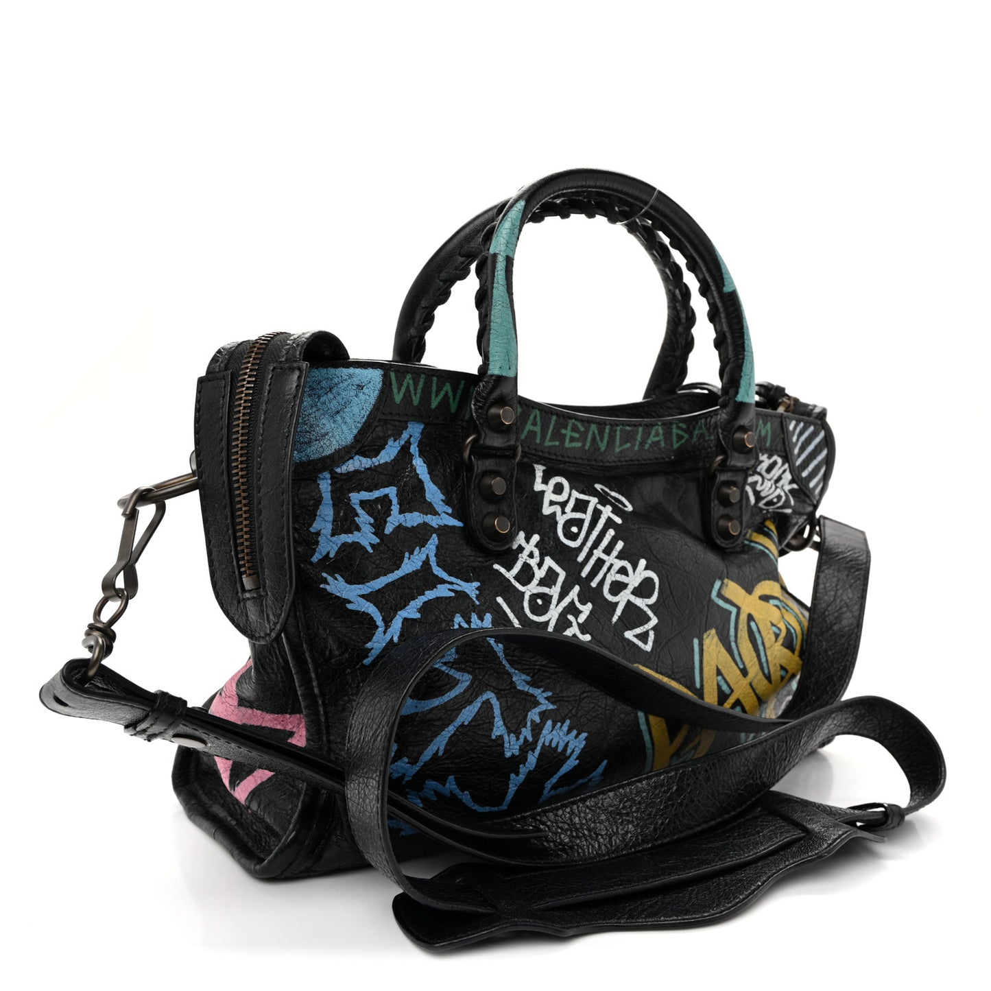 Agneau Graffiti All Over Classic Hardware S City Black Multicolor