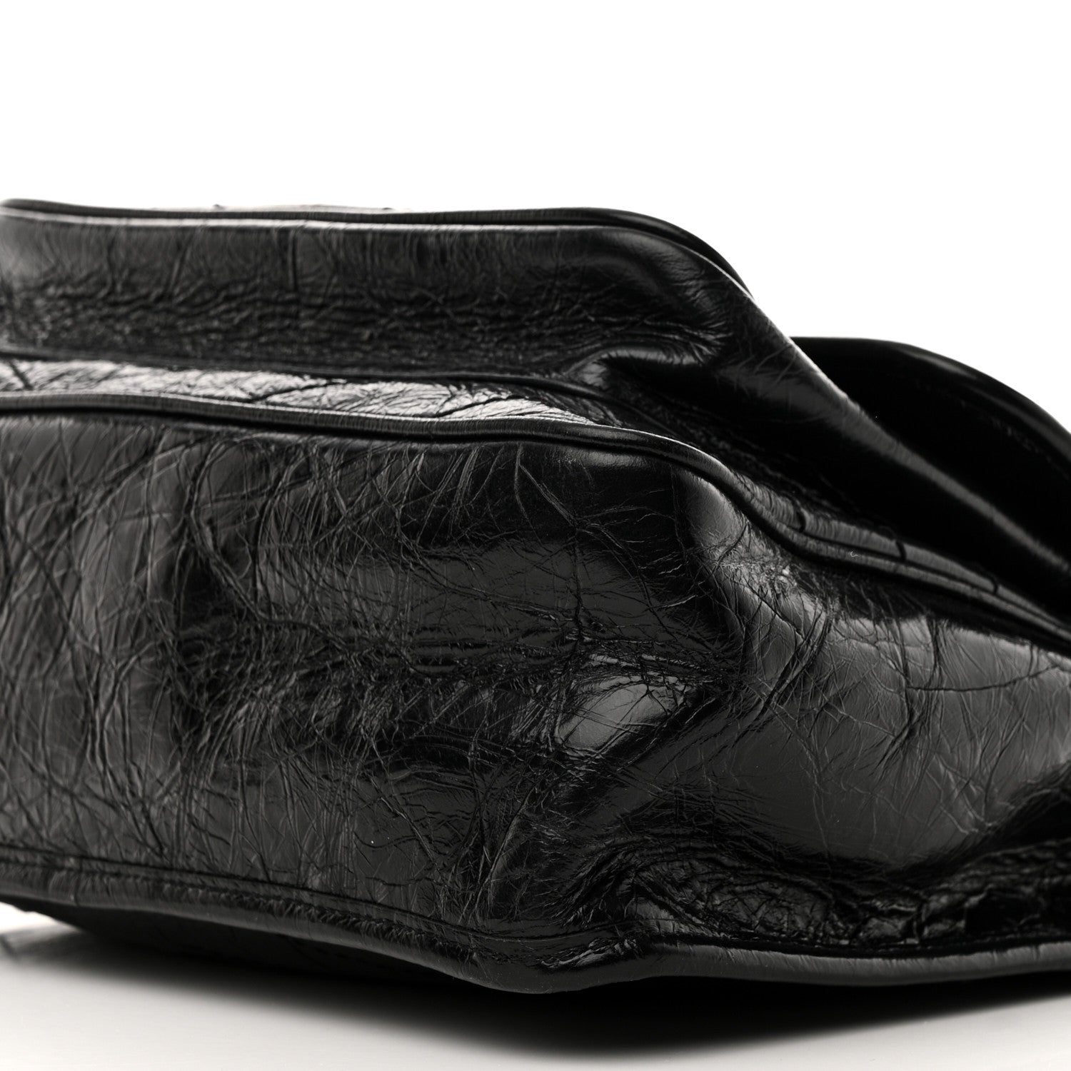 Saint Laurent Crinkled Calfskin Matelasse Monogram Medium Niki Chain Satchel Black 11 of 11