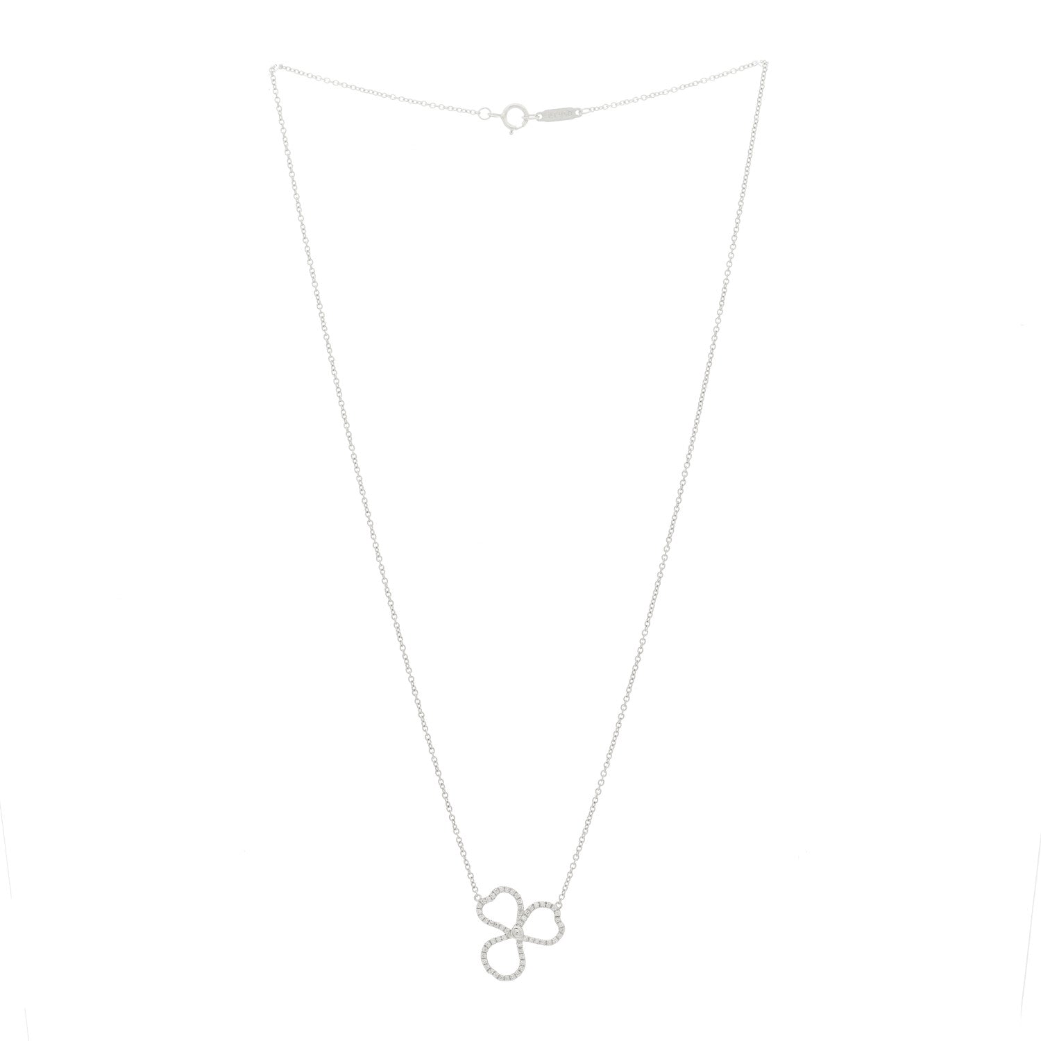 Tiffany Platinum Diamond Small Paper Flowers Pendant Necklace 3 of 5