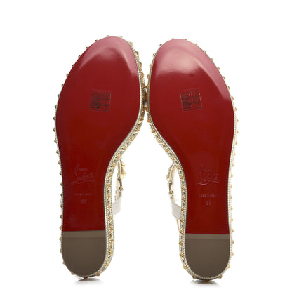 Christian Louboutin Calfskin Zarli Pyraclou 60 Platform Sandals 39 White 5 of 9