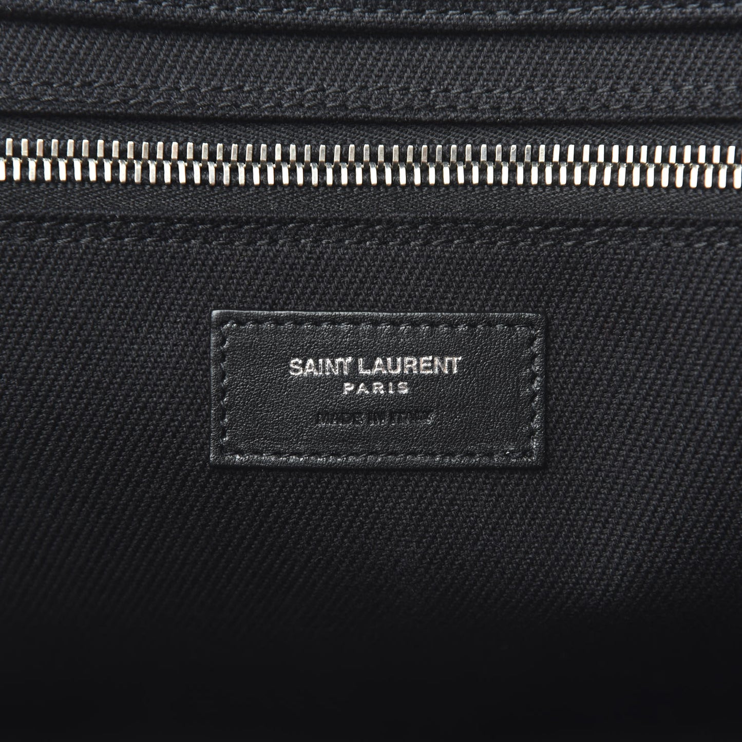 Linen Calfskin Rive Gauche Tote Black