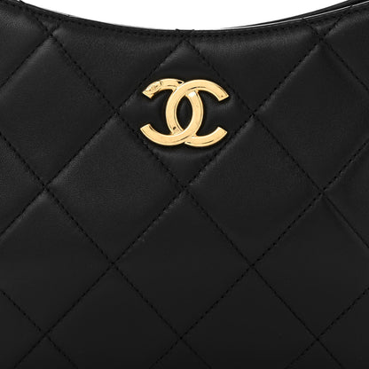 Chanel Lambskin Quilted Small CC Links Hobo Black 8 of 10