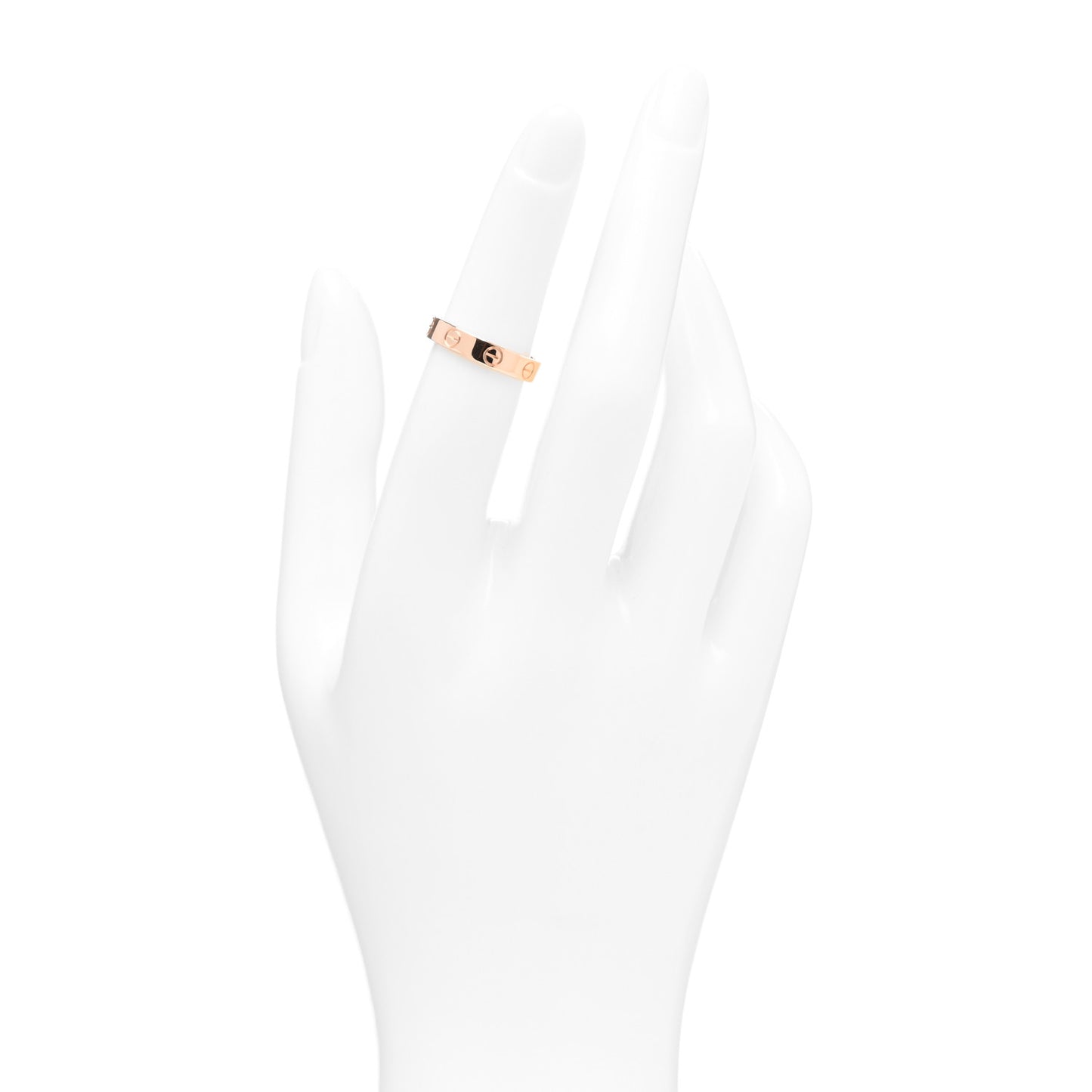 18K Pink Gold 3.5mm LOVE Wedding Band Ring 50 5.25
