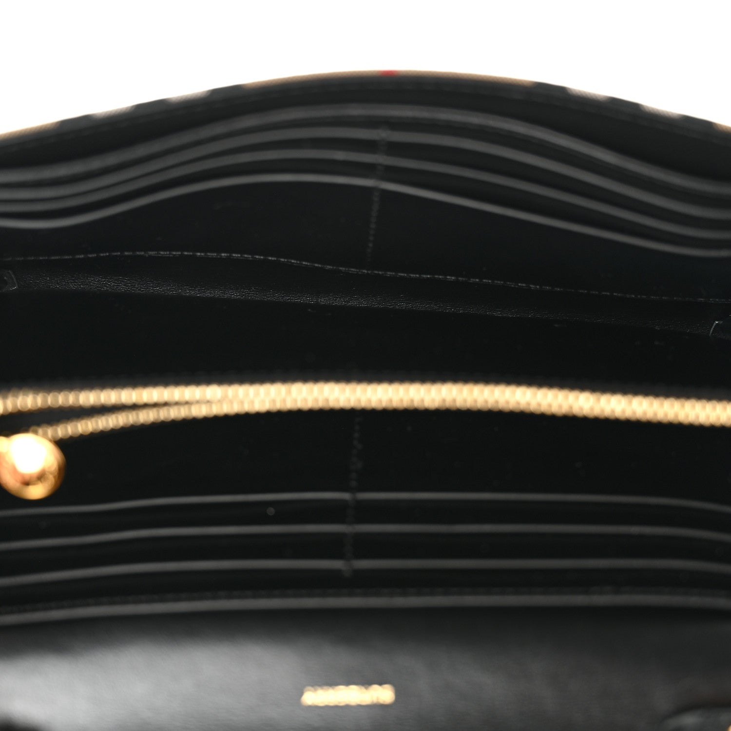 Burberry Grainy Calfskin Vintage Check Wallet With Detachable Strap Black 5 of 11