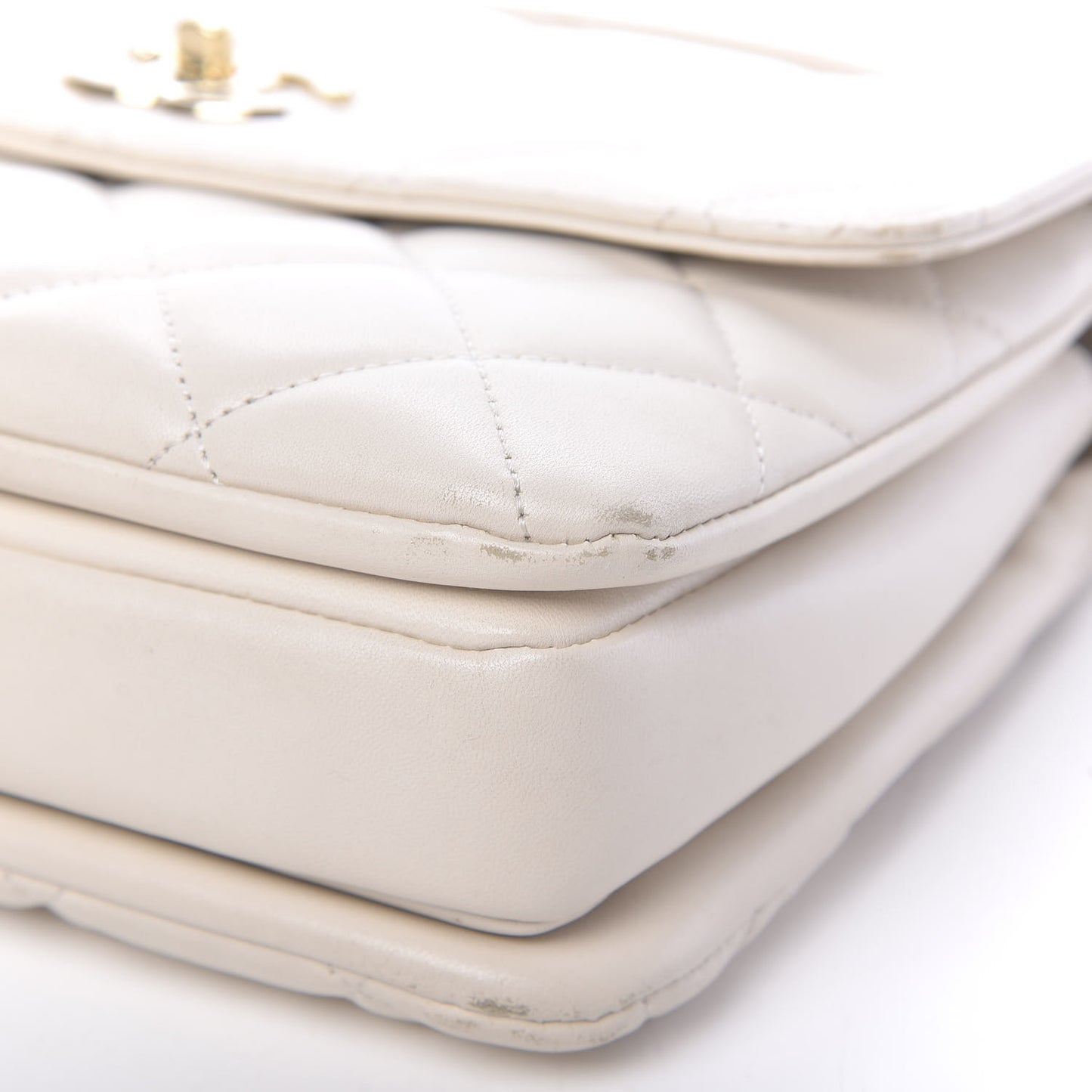 Lambskin Quilted Small Trendy CC Dual Handle Flap Bag Grey