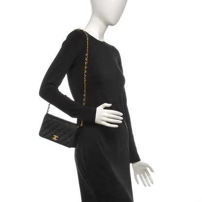 Chanel Lambskin Quilted Small Evening Flap Black 2 of 8