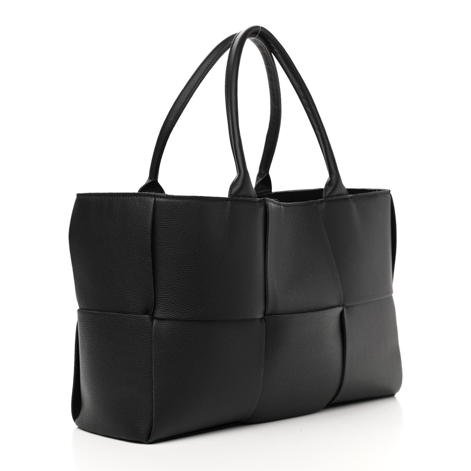 Bottega Veneta Grained Calfskin Maxi Intrecciato Arco Tote Black 4 of 10