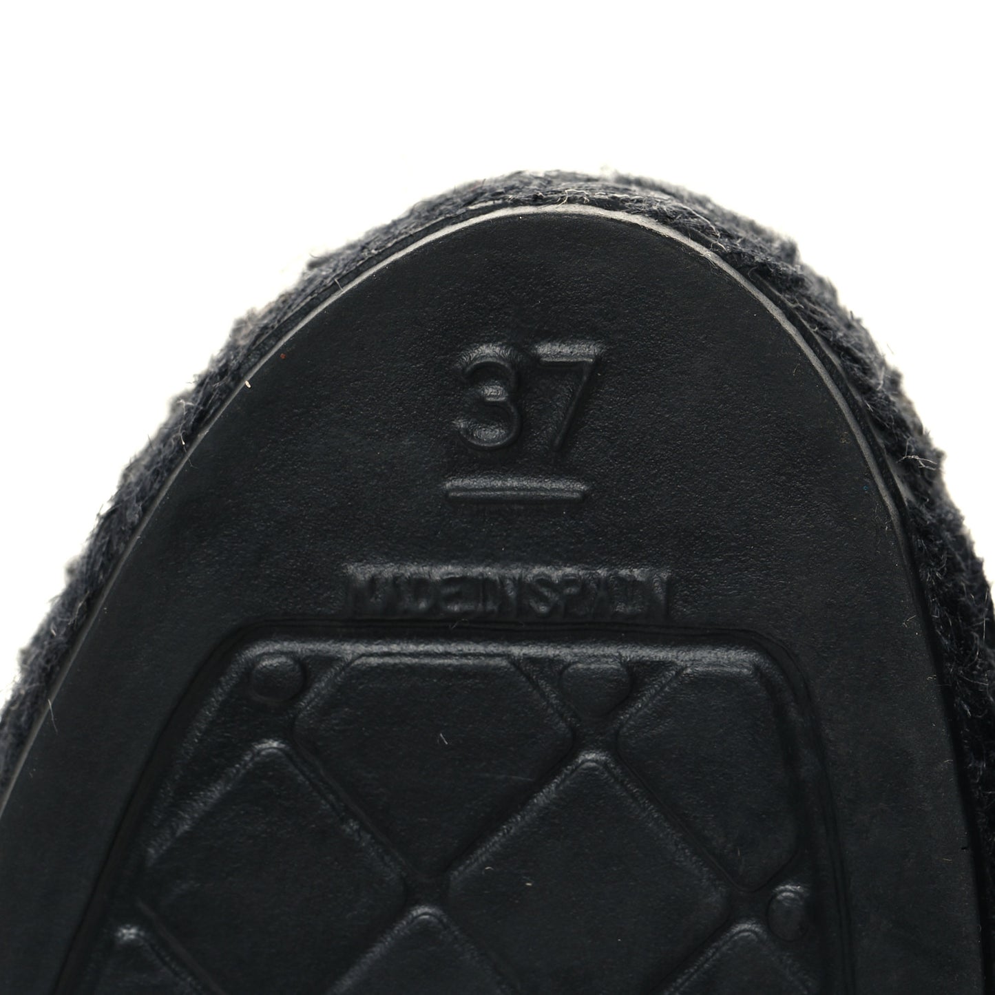 Tweed CC Slip On Espadrilles 37 Black Silver