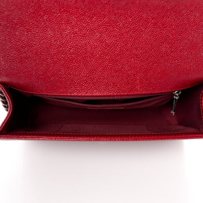 Chanel Caviar Quilted New Medium Boy Flap Dark Red 5 of 12