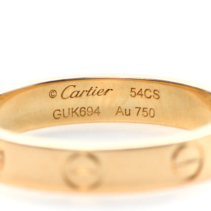 Cartier 18K Yellow Gold 3.5mm LOVE Wedding Band Ring 54 6.75 4 of 5