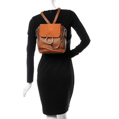 Chloe Suede Calfskin Small Faye Backpack Tan 2 of 8