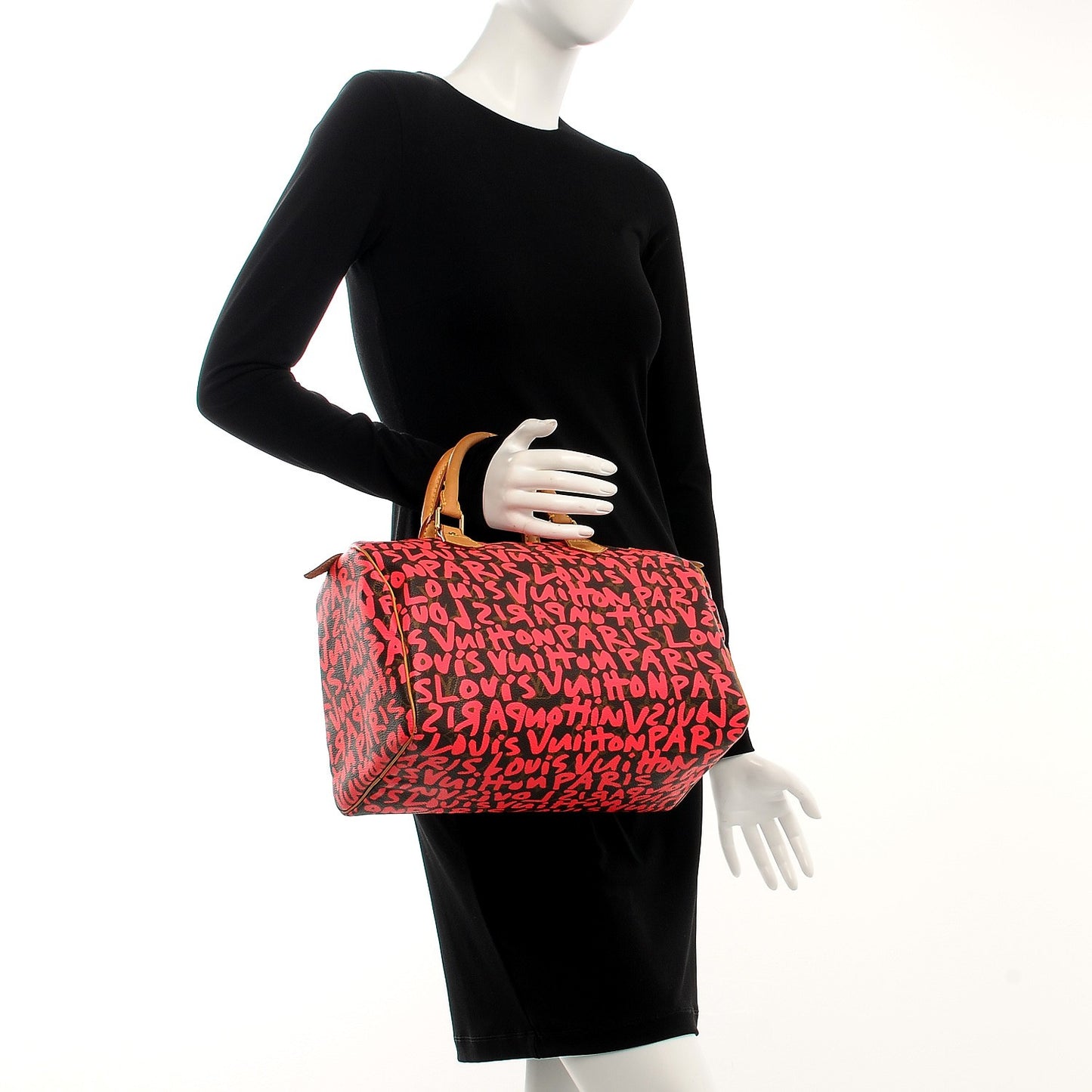 Monogram Graffiti Speedy 30 Fuchsia