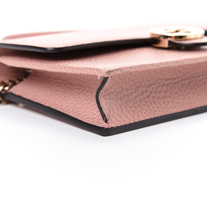 Gucci Dollar Calfskin Interlocking G Chain Wallet Soft Pink 8 of 13