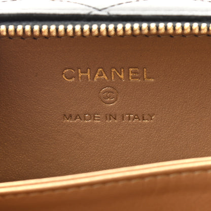 Chanel Lambskin Quilted Mini Golden Plate Clutch With Chain Black 6 of 7