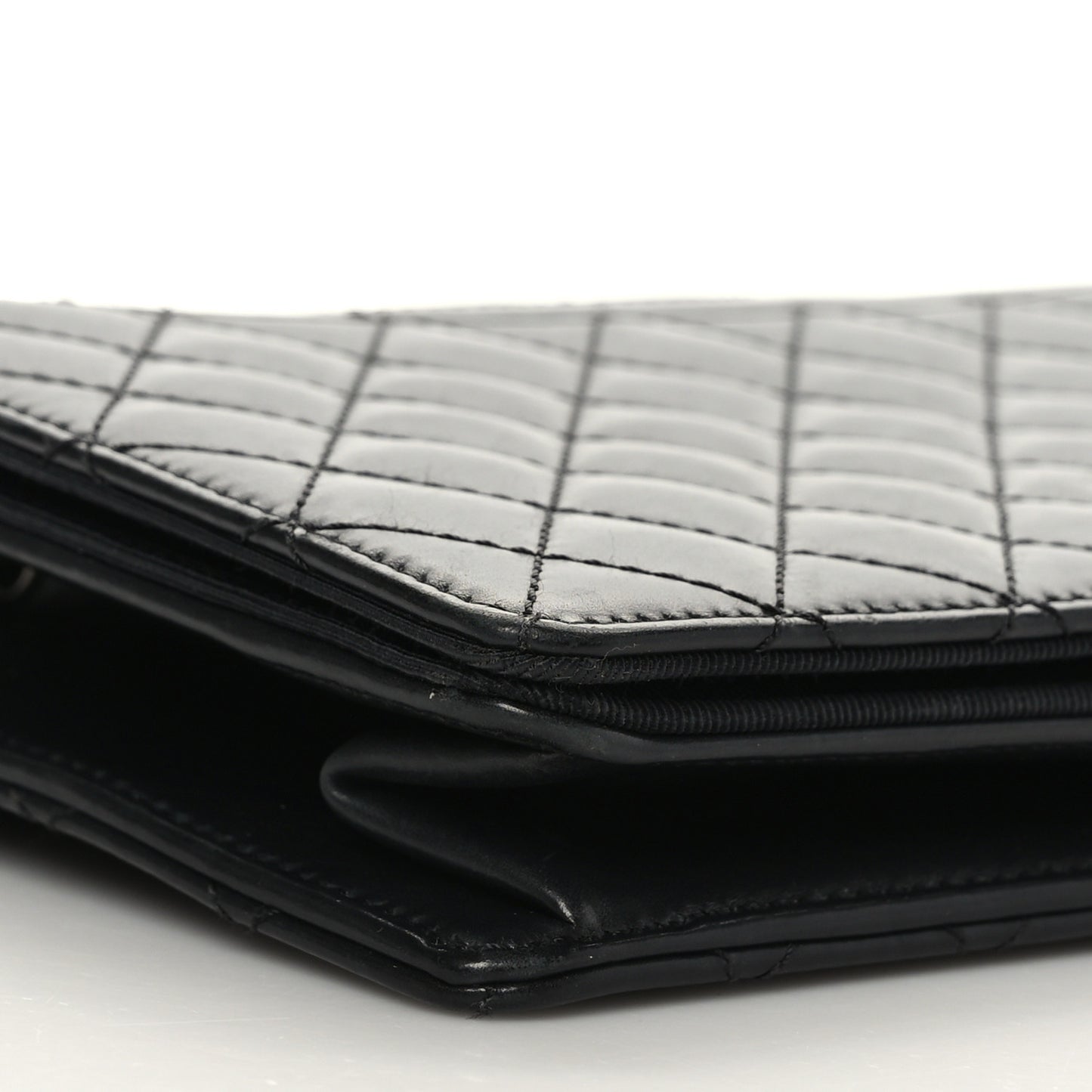 Calfskin Quilted Small Ballerine Flap Black