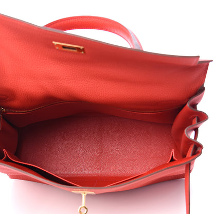 Hermes Togo Kelly Retourne 35 Rouge Casaque 4 of 10