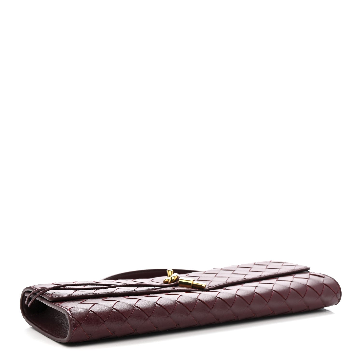 Bottega Veneta Nappa Intrecciato Long Andiamo Top Handle Clutch Barolo 4 of 10