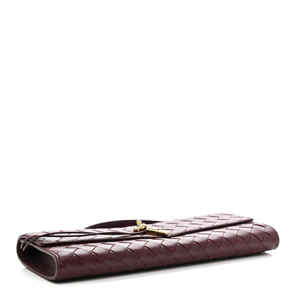 Bottega Veneta Nappa Intrecciato Long Andiamo Top Handle Clutch Barolo 4 of 10