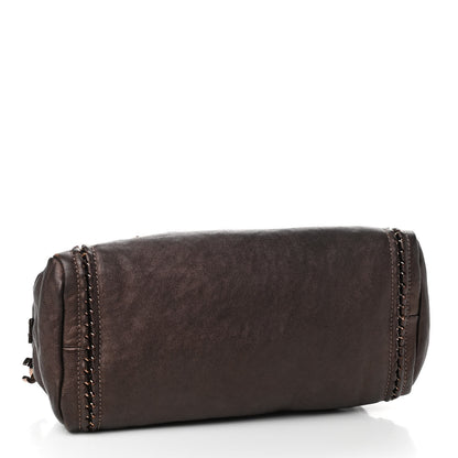 Chanel Metallic Goatskin Medium Luxe Ligne Bowler Bronze 3 of 8