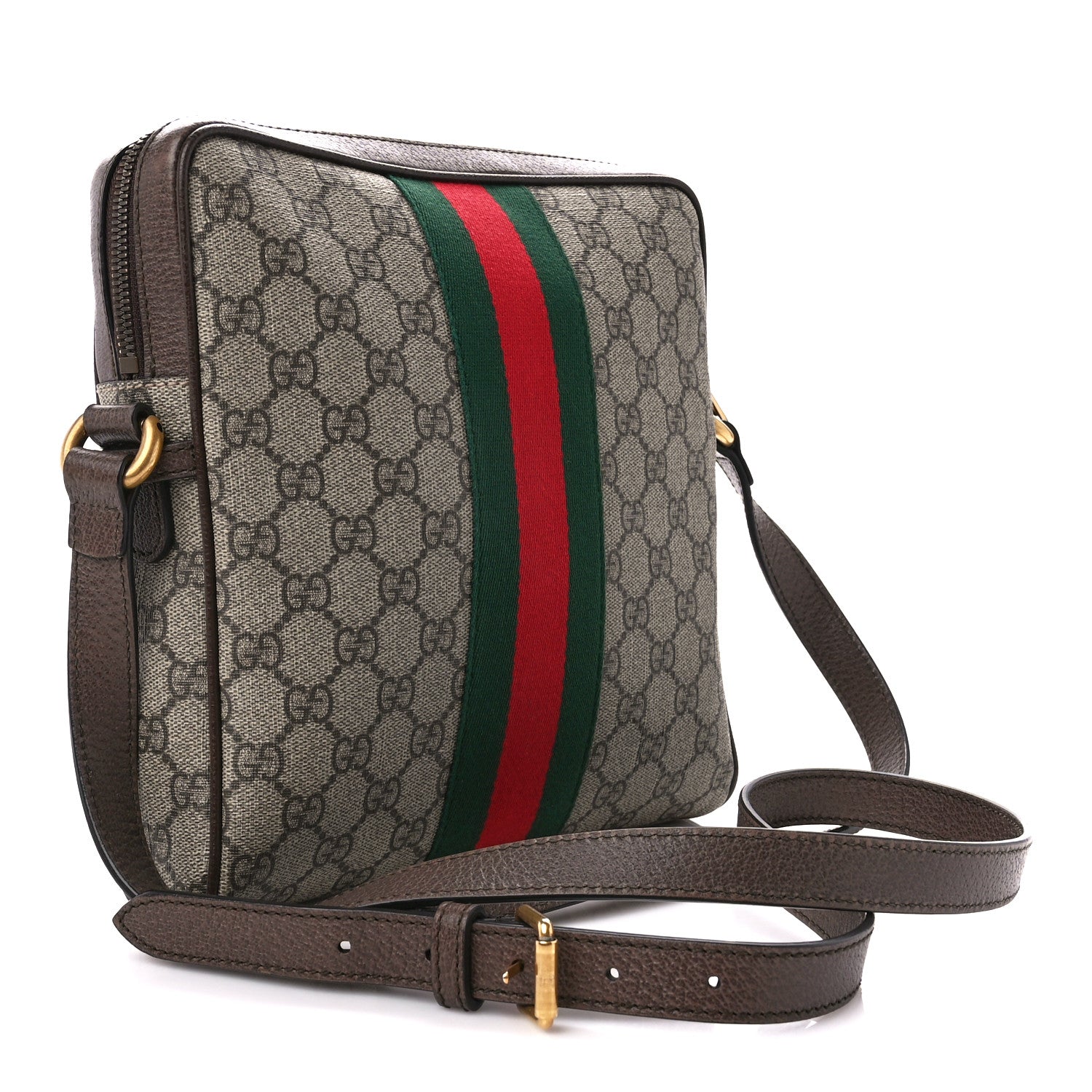 Gucci GG Supreme Monogram Web Small Ophidia Messenger Bag Brown 3 of 12