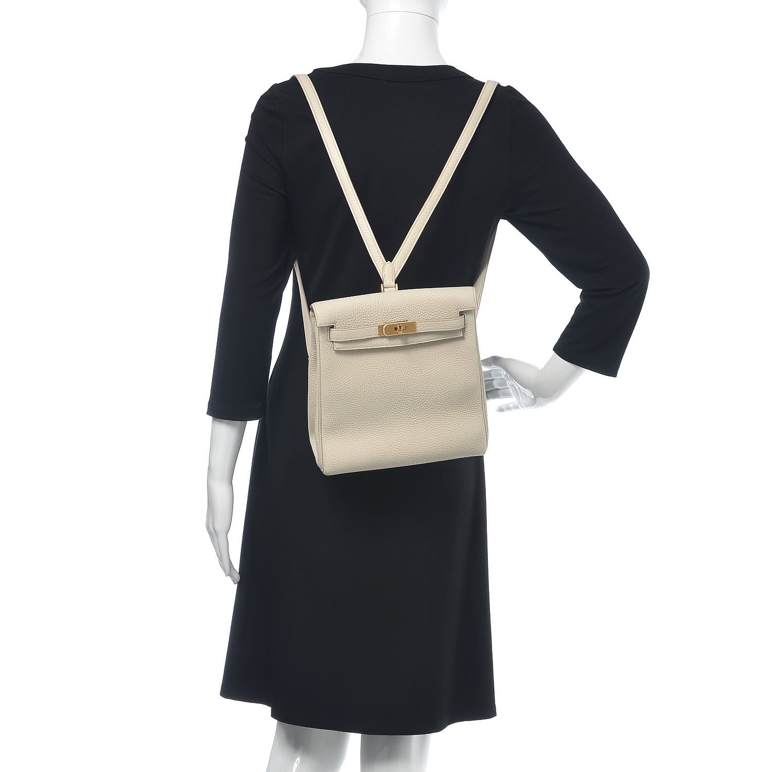 Hermes Togo Kelly Ado Backpack Beton 2 of 9