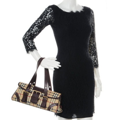 Burberry Haymarket Check Buckle Satchel 2 of 9