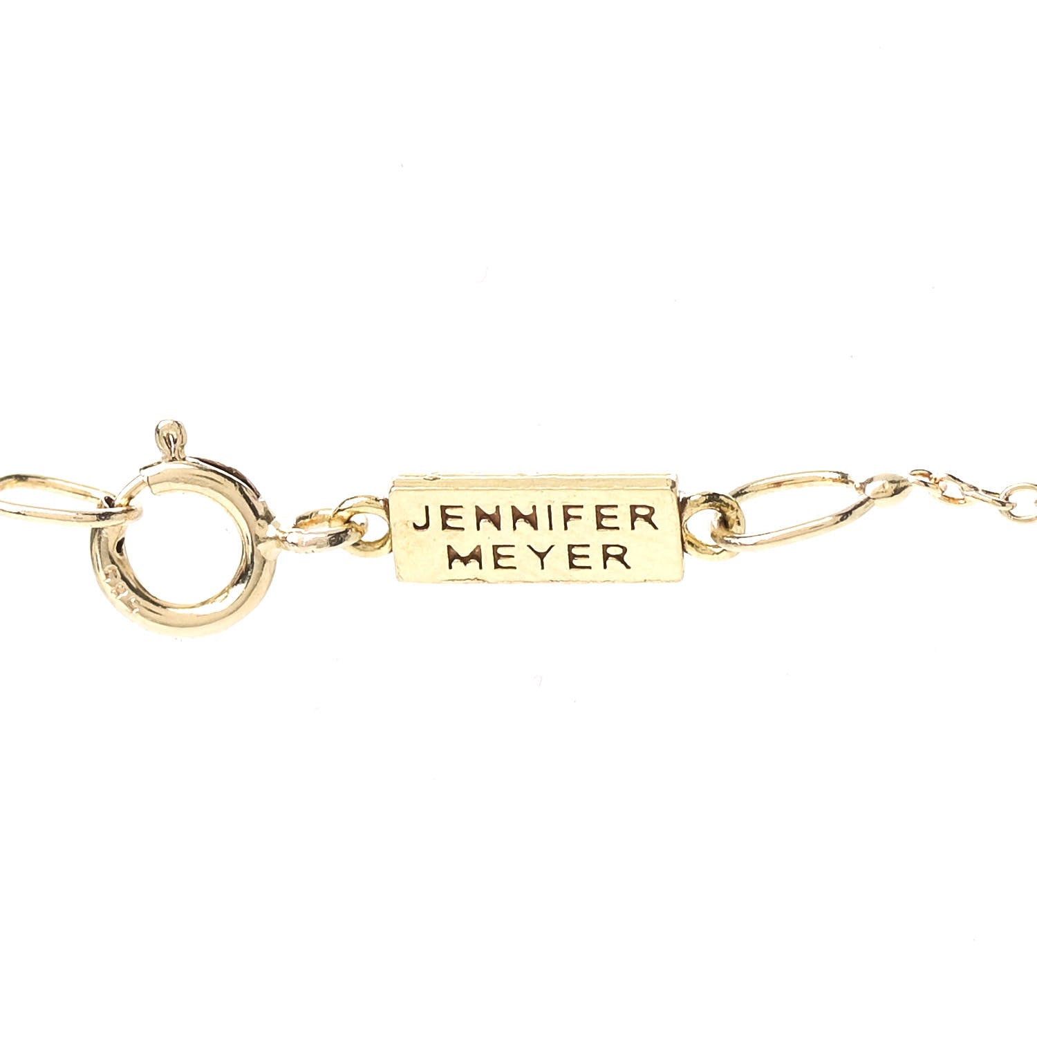 Jennifer Meyer 18K Yellow Gold Diamond Turquoise Heart Pendant Necklace 5 of 6