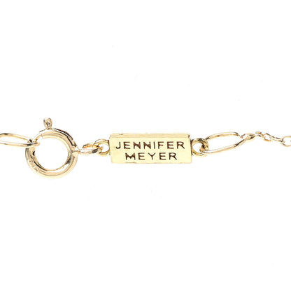 Jennifer Meyer 18K Yellow Gold Diamond Turquoise Heart Pendant Necklace 5 of 6