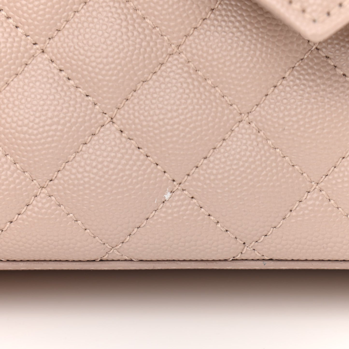 Grain De Poudre Textured Mixed Matelasse Medium Triquilt Monogram Satchel Marble Pink