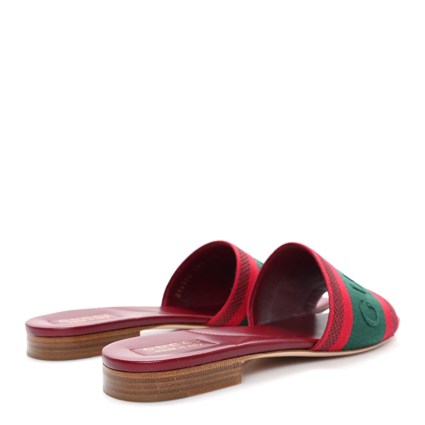 Canvas Web Womens Slide Sandals 38.5 Red Bordeaux