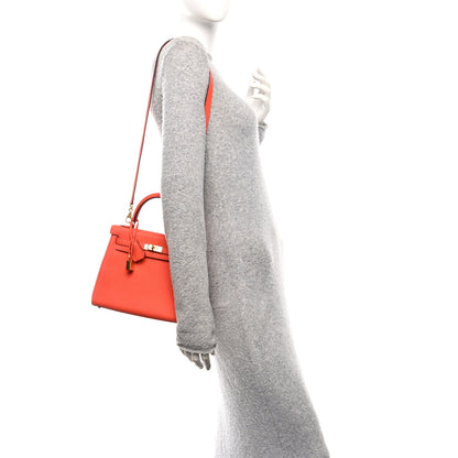 Hermes Togo Kelly Retourne 25 Orange Poppy 2 of 11
