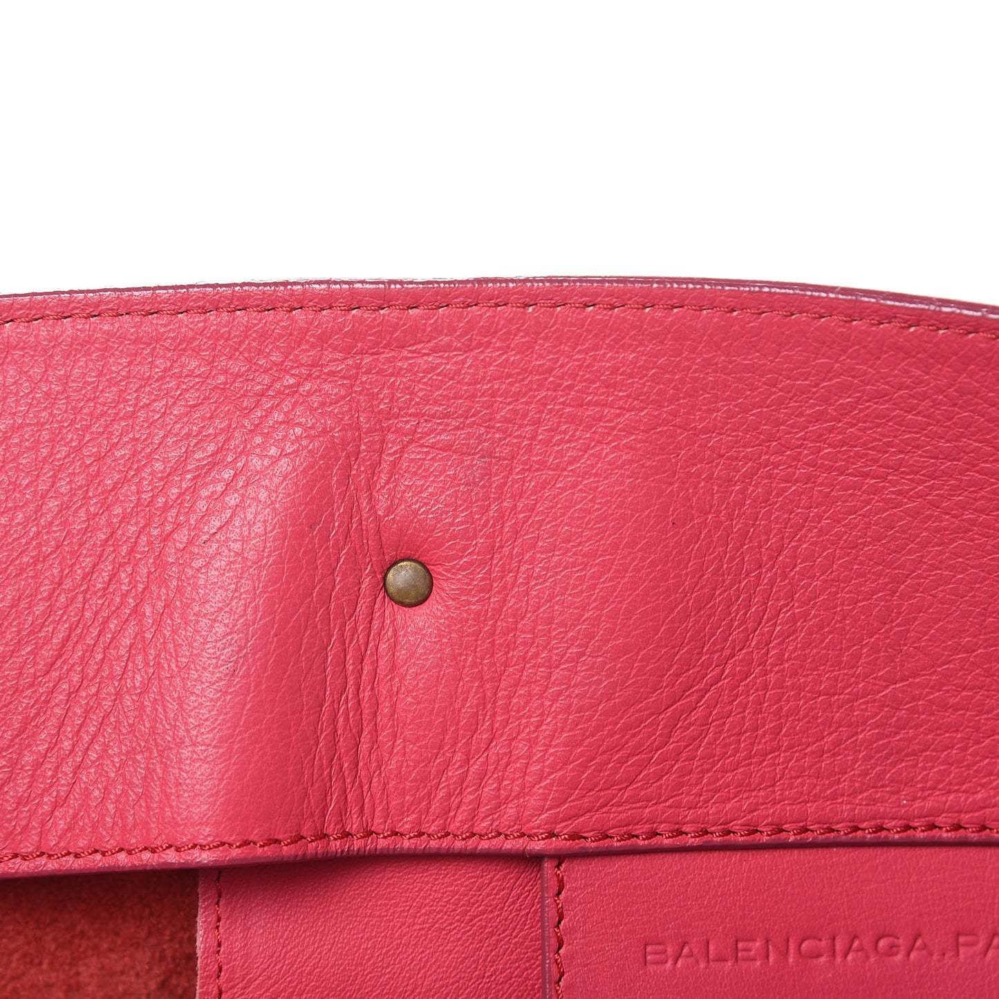 Veau Papier A4 Zip Around Tote Rouge Grenade