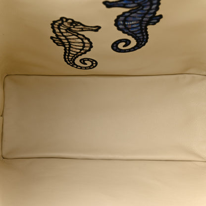 Goyard Goyardine Embroidered Seahorse Reversible Anjou PM Sand 9 of 17