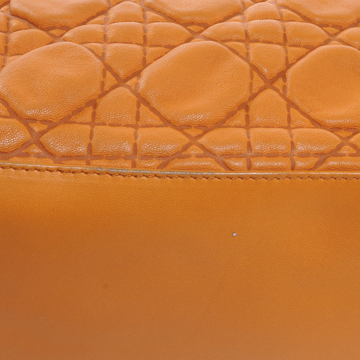 Christian Dior Lambskin Cannage Soft Lady Dior Tote Orange 5 of 8