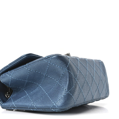 Chanel Metallic Sheepskin Quilted 2.55 Reissue Mini Flap Blue 9 of 10